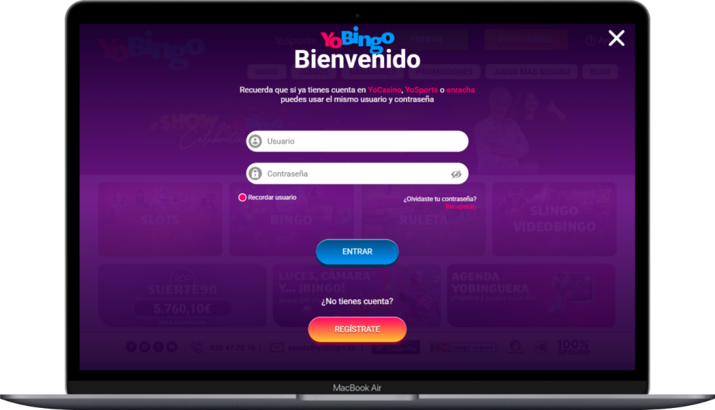 Realiza la verificación de tu cuenta en Yo Bingo
