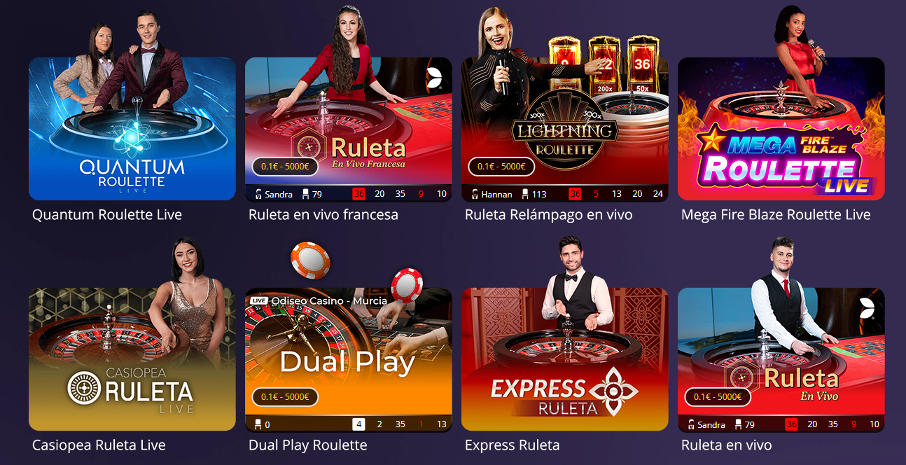 Juegos de ruleta en vivo
